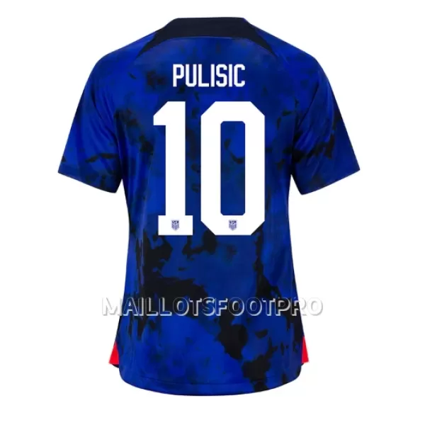 Maillot États-Unis Christian Pulisic 10 Femme Extérieur Coupe du Monde 2022