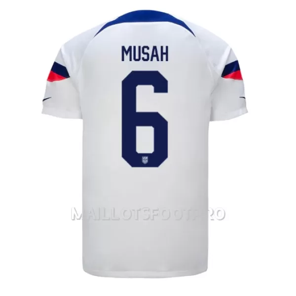 Maillot États-Unis Yunus MÉtats-Unish 6 Homme Domicile Coupe du Monde 2022