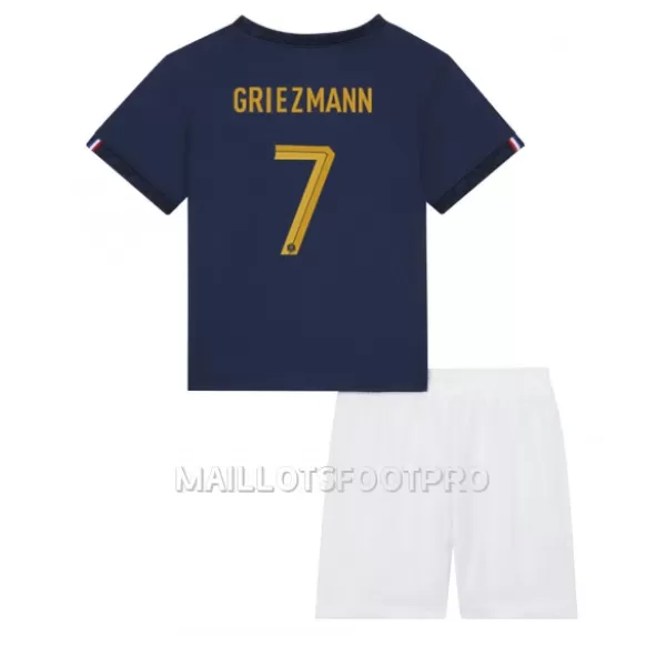 Maillot France Antoine Griezmann 7 Enfant Domicile Coupe du Monde 2022