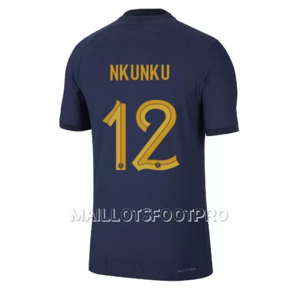 Maillot France Christopher Nkunku 12 Homme Domicile Coupe du Monde 2022