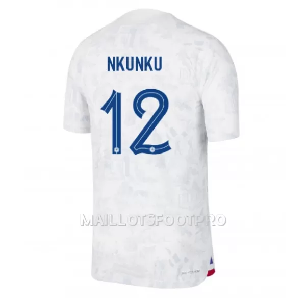 Maillot France Christopher Nkunku 12 Homme Extérieur Coupe du Monde 2022