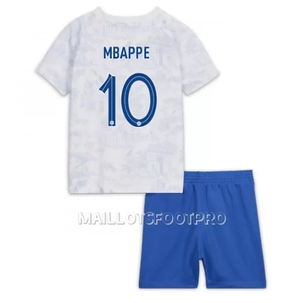 Maillot France Kylian Mbappé 10 Enfant Extérieur Coupe du Monde 2022