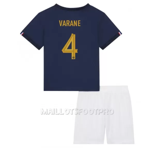 Maillot France Raphael Varane 4 Enfant Domicile Coupe du Monde 2022