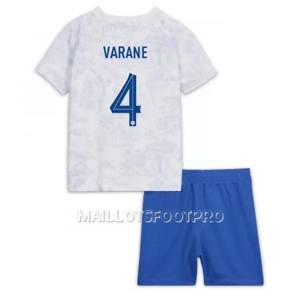 Maillot France Raphael Varane 4 Enfant Extérieur Coupe du Monde 2022