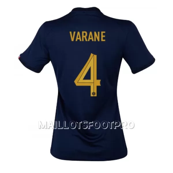 Maillot France Raphael Varane 4 Femme Domicile Coupe du Monde 2022