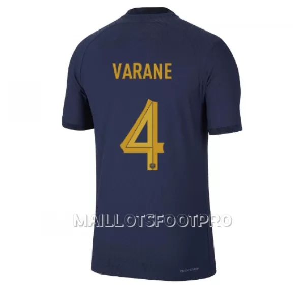 Maillot France Raphael Varane 4 Homme Domicile Coupe du Monde 2022