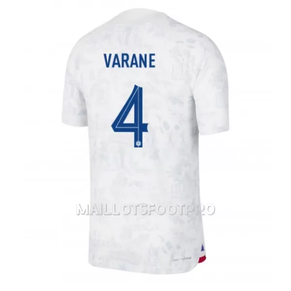 Maillot France Raphael Varane 4 Homme Extérieur Coupe du Monde 2022