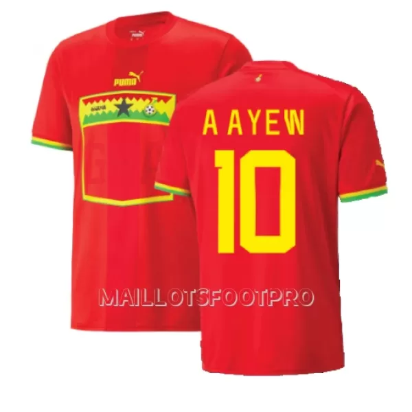 Maillot Ghana Andre Ayew 10 Homme Extérieur Coupe du Monde 2022