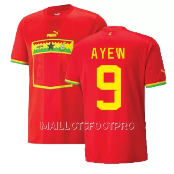 Maillot Ghana Ayew 9 Homme Extérieur Jordan Coupe du Monde 2022