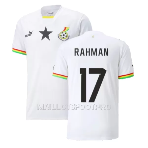 Maillot Ghana Baba Rahman 17 Homme Domicile Coupe du Monde 2022