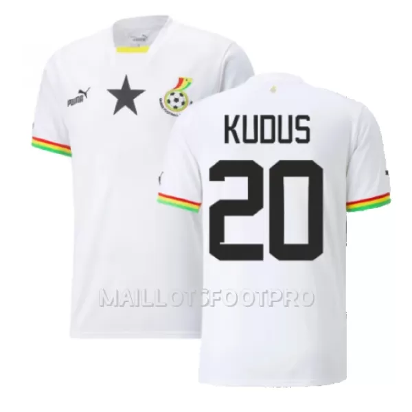 Maillot Ghana Mohammed Kudus 20 Homme Domicile Coupe du Monde 2022