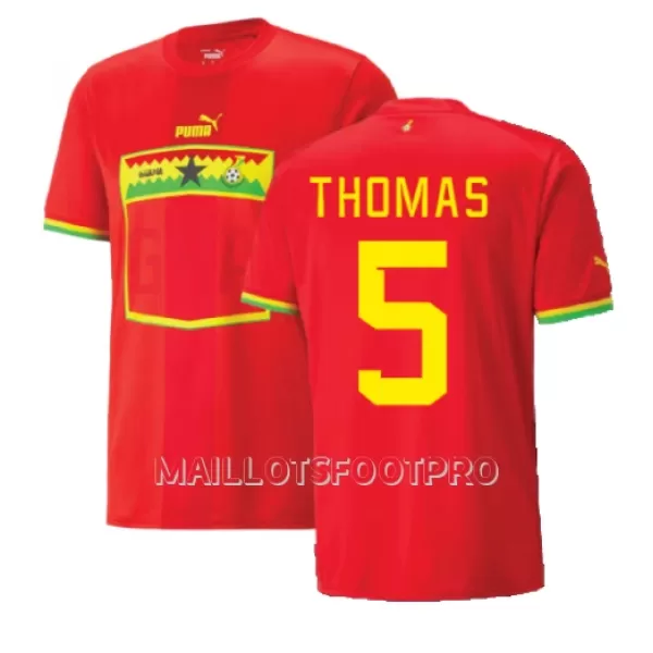 Maillot Ghana Thomas Partey 5 Homme Extérieur Coupe du Monde 2022