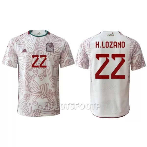 Maillot Mexique Hirving Lozano 22 Homme Extérieur Coupe du Monde 2022