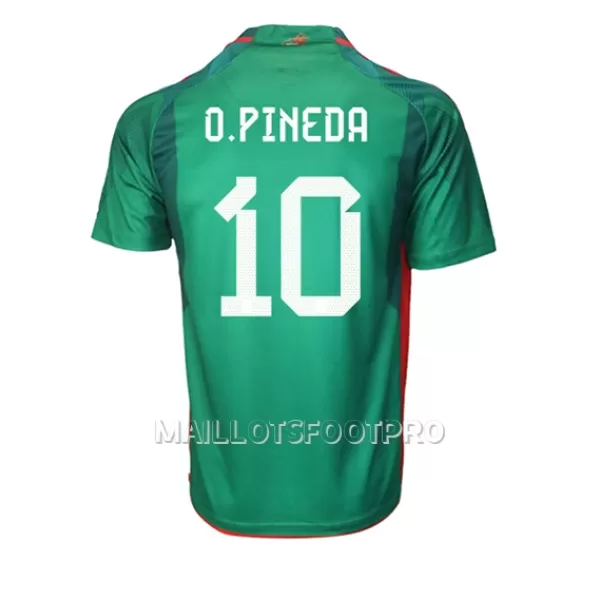 Maillot Mexique Orbelin Pineda 10 Homme Domicile Coupe du Monde 2022