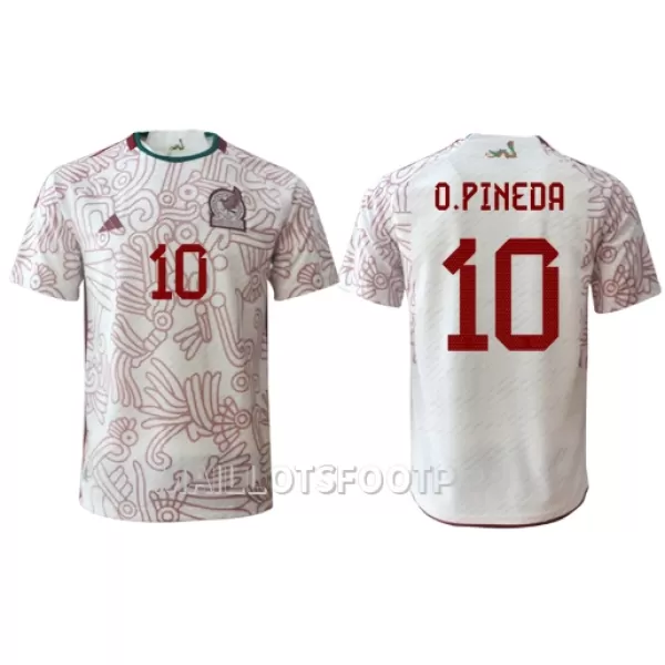 Maillot Mexique Orbelin Pineda 10 Homme Extérieur Coupe du Monde 2022