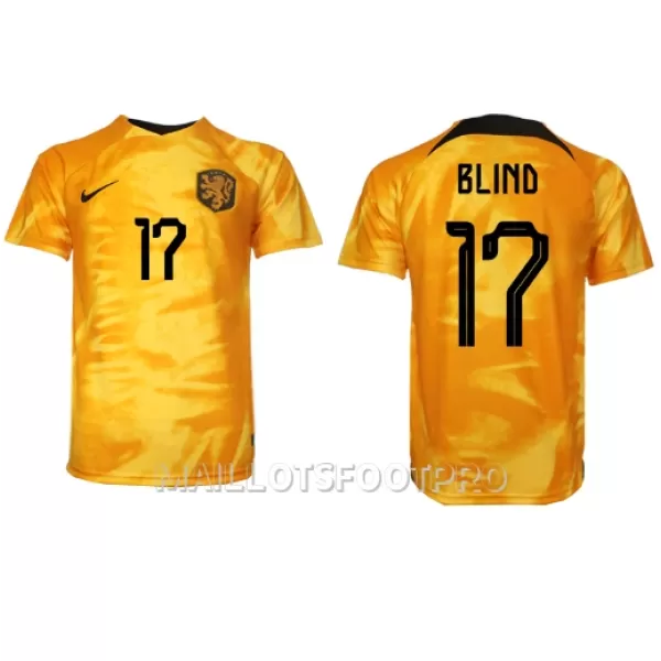 Maillot Pays-Bas Daley Blind 17 Homme Domicile Coupe du Monde 2022