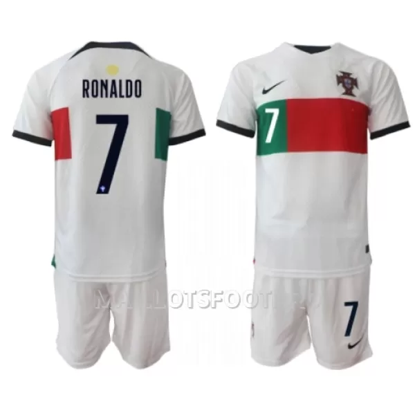 Maillot Portugal Cristiano Ronaldo 7 Enfant Extérieur Coupe du Monde 2022