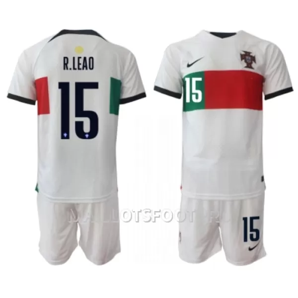 Maillot Portugal Rafael Leao 15 Enfant Extérieur Coupe du Monde 2022