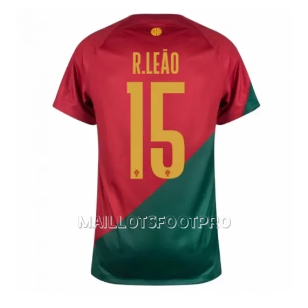 Maillot Portugal Rafael Leao 15 Homme Domicile Coupe du Monde 2022