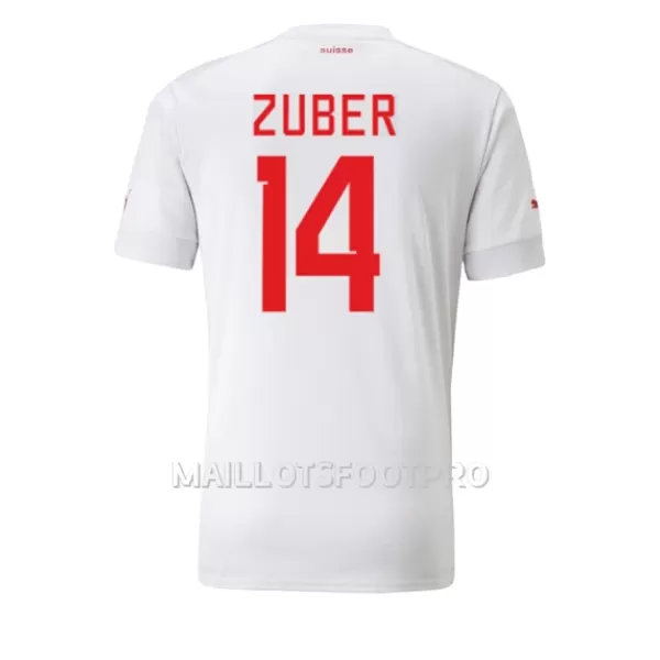 Maillot Suisse Steven Zuber 14 Homme Extérieur Coupe du Monde 2022