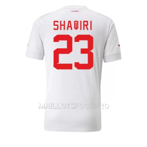 Maillot Suisse Xherdan Shaqiri 23 Homme Extérieur Coupe du Monde 2022