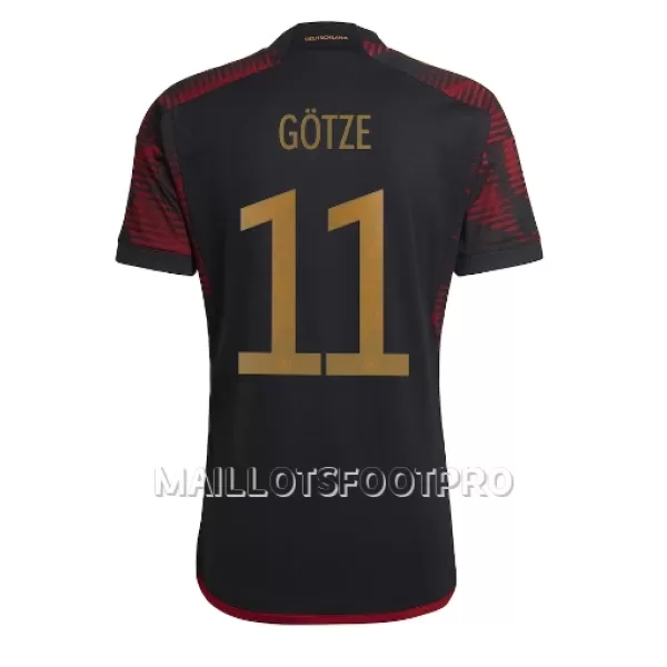 Maillot Allemagne Mario Gotze 11 Homme Extérieur Coupe du Monde 2022