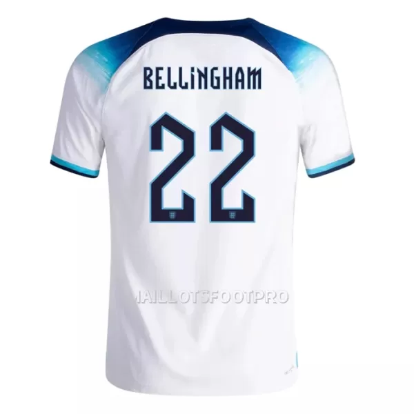 Maillot Angleterre BELLINGHAM 22 Homme Domicile Coupe du Monde 2022