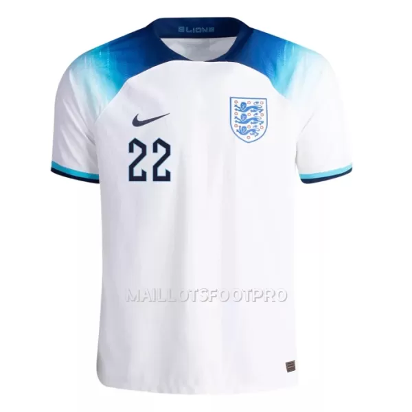 Maillot Angleterre BELLINGHAM 22 Homme Domicile Coupe du Monde 2022