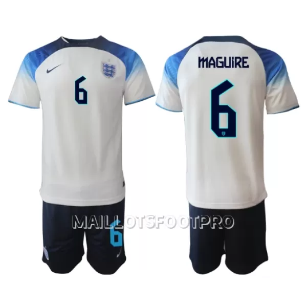 Maillot Angleterre Harry Maguire 6 Enfant Domicile Coupe du Monde 2022