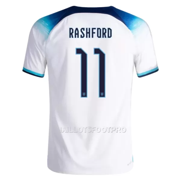 Maillot Angleterre RASHFORD 11 Homme Domicile Coupe du Monde 2022