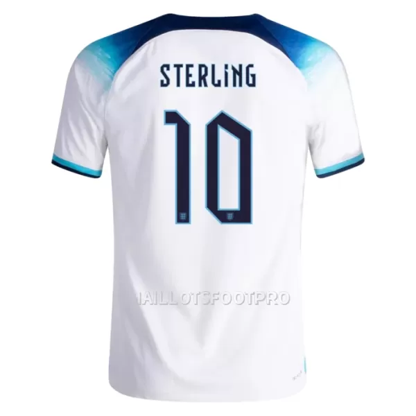 Maillot Angleterre STERLING 10 Homme Domicile Coupe du Monde 2022