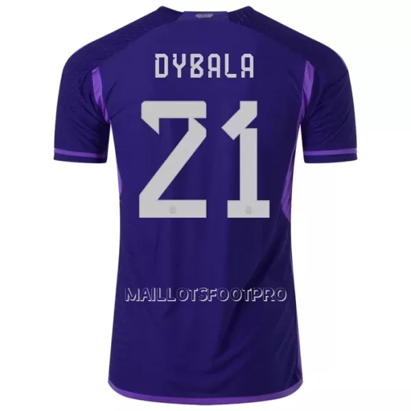 Maillot Argentine DYBALA 21 Homme Extérieur Coupe du Monde 2022