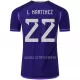 Maillot Argentine Lautaro Martinez 22 Homme Extérieur Coupe du Monde 2022