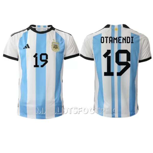 Maillot Argentine Nicolas Otamendi 19 Homme Domicile Coupe du Monde 2022