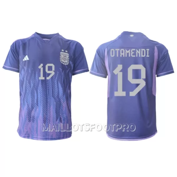 Maillot Argentine Nicolas Otamendi 19 Homme Extérieur Coupe du Monde 2022