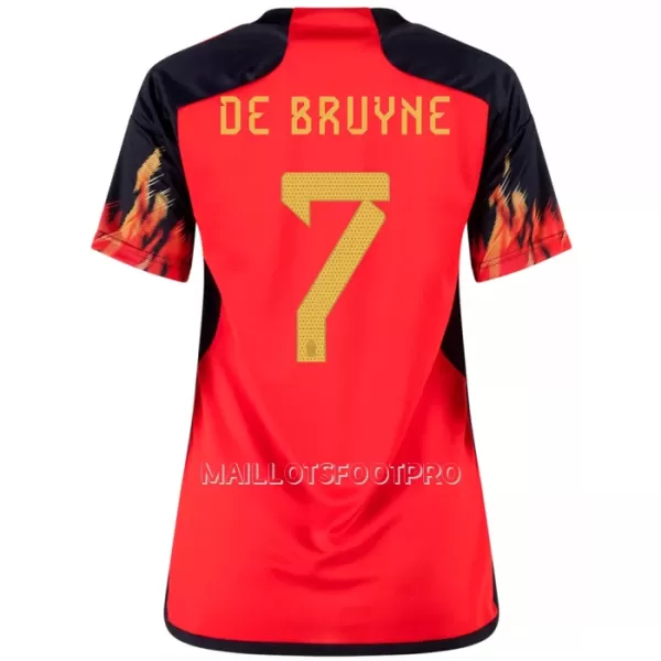 Maillot Belgique DE BRUYNE 7 Femme Domicile Coupe du Monde 2022