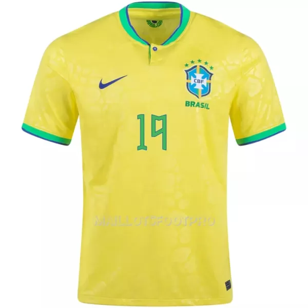 Maillot Brésil G. JESUS 19 Homme Domicile Coupe du Monde 2022