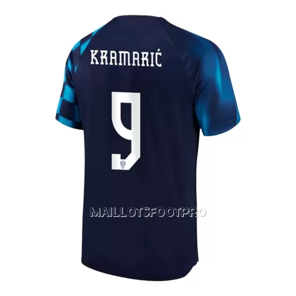 Maillot Croatie KRAMARIC 9 Homme Extérieur Coupe du Monde 2022