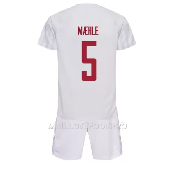 Maillot Danemark Joakim Maehle 5 Enfant Extérieur Coupe du Monde 2022