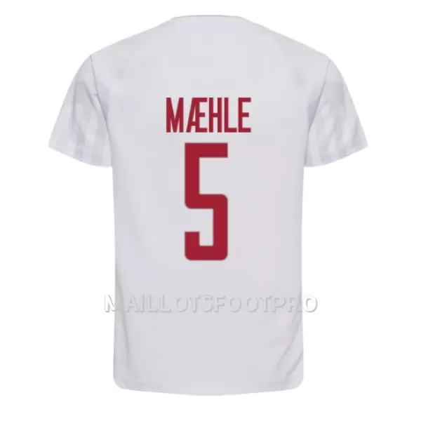 Maillot Danemark Joakim Maehle 5 Homme Extérieur Coupe du Monde 2022