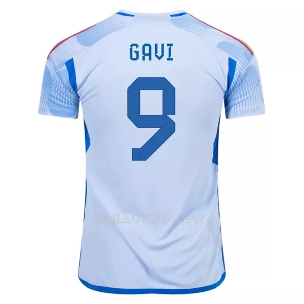 Maillot Espagne GAVI 9 Homme Extérieur Coupe du Monde 2022