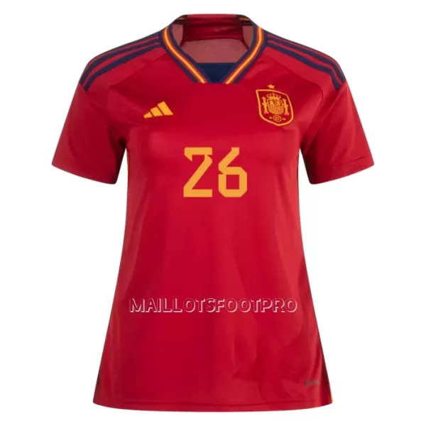 Maillot Espagne PEDRI 26 Femme Domicile Coupe du Monde 2022