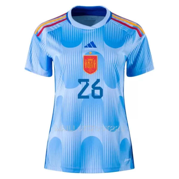 Maillot Espagne PEDRI 26 Femme Extérieur Coupe du Monde 2022