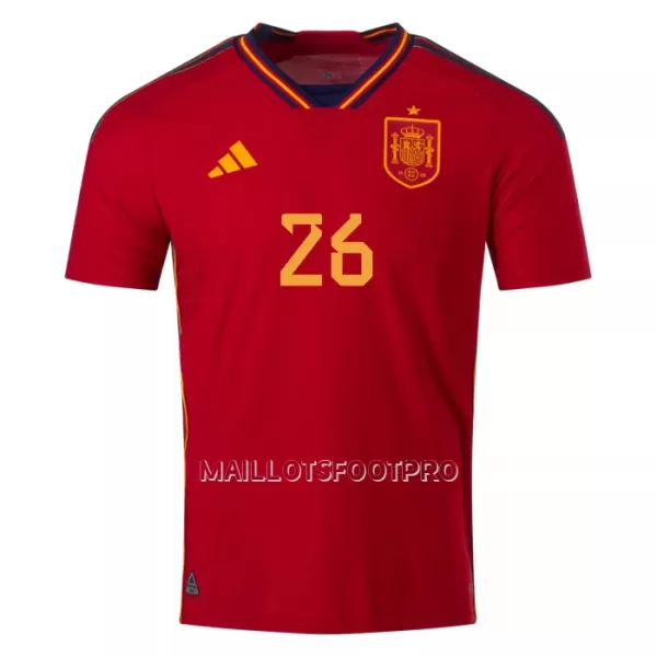 Maillot Espagne PEDRI 26 Homme Domicile Coupe du Monde 2022