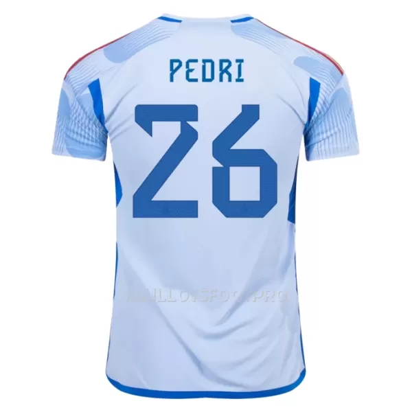 Maillot Espagne PEDRI 26 Homme Extérieur Coupe du Monde 2022