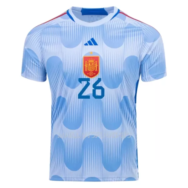 Maillot Espagne PEDRI 26 Homme Extérieur Coupe du Monde 2022