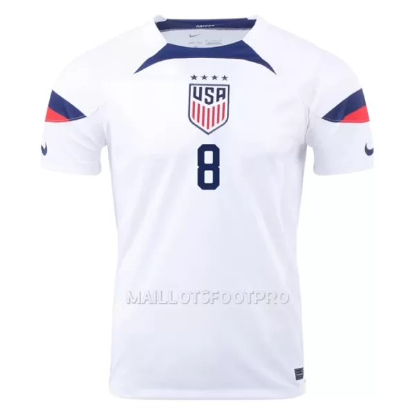 Maillot États-Unis ERTZ 8 Homme Domicile Coupe du Monde 2022