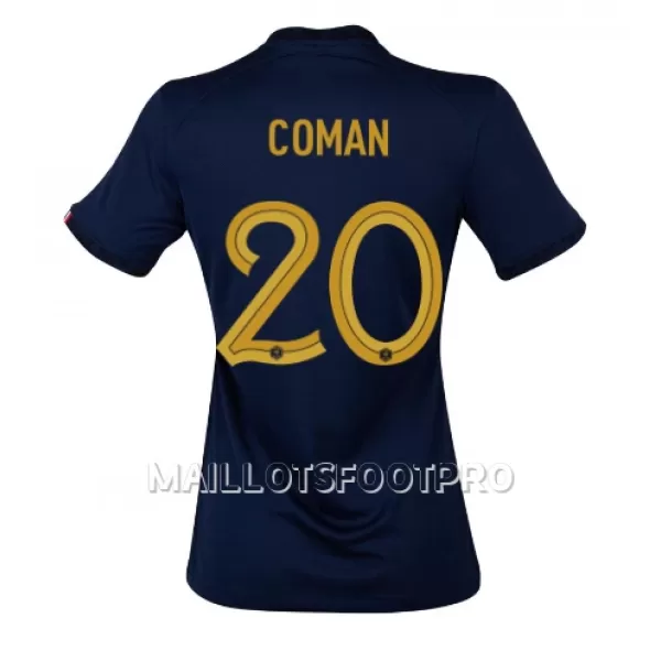 Maillot France Kingsley Coman 20 Femme Domicile Coupe du Monde 2022