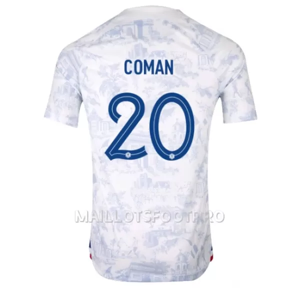 Maillot France Kingsley Coman 20 Homme Extérieur Coupe du Monde 2022