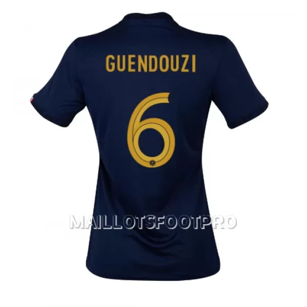 Maillot France Matteo Guendouzi 6 Femme Domicile Coupe du Monde 2022